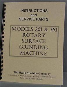 Heald 261 & 361 Rotary Grinder Inst. & Parts Manual