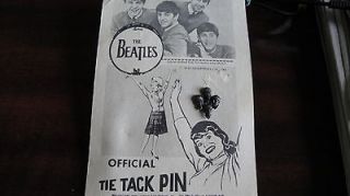 1964 VINTAGE BEATLES TACK PIN IN ORIGINAL PACKAGING