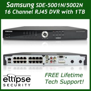 Samsung SDE 5001N 16 Channel RJ45 DVR with 1TB Hard Drive, Web, USB