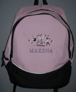 Gymnastics PINK School Backpack Book Bag PERSONALIZED monogrammed NEW