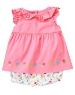 NWT GYMBOREE PINK ICE CREAM CONE TWO PIECE ROMPER SIZE 18 24 MONTHS