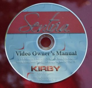 Kirby Sentria Vacuum DVD Owners Manual Part Number 261506 G10D G3 G4 