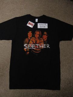 SEETHER *NWT* 2008 CONCERT TOUR SIZE SM SMALL TULTEX FINE JERSEY TEE T 
