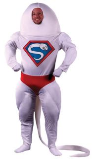 Mens Funny Super Sperm Superhero Halloween Costume