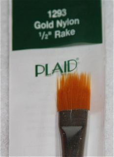 Dewberry /Plaid One Stroke #1293 Nylon 1/2 Rake Brush