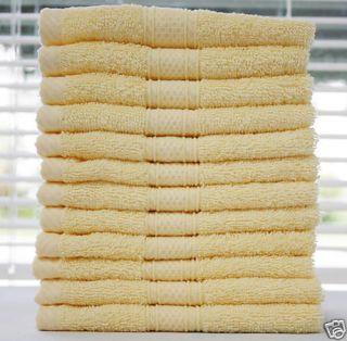 12 Solid Premium Washcloths Face Towel WHOLESALE Beige