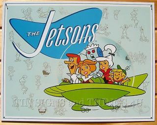 The Jetsons TIN SIGN retro vtg funny cartoon metal poster bar wall 