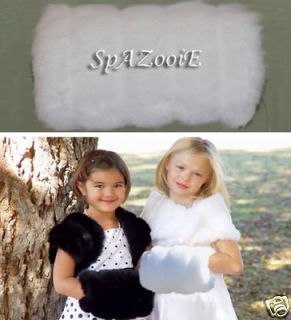FAUX FUR PADDED HAND MUFF WARMER BRIDAL  CHOOSE COLOR