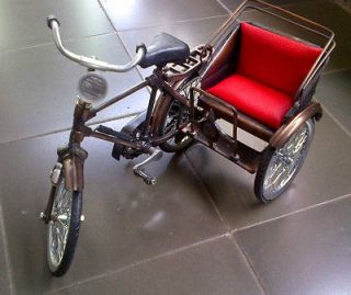   Sumatranese IND TriBiCycle Pedicab (Becak) Handmade Craft metal brass