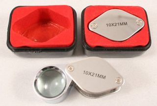 QTY 3   JEWELLERS LOUPE 10X MAGNIFYING GLASS MAGNIFIER