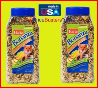 Lot 2 Bottles Hartz Bonanza Hamster Gerbil Complete Nutrition Food 