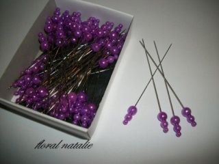 72 lilac pearl pins hat/head/corsage millinery wedding