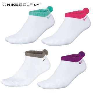 Nike Golf Womens Dri Fit Pom Pom Ladies Ankle Socks   1 Pair   White 