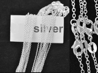 925 Sterling Silver Chain shaped O Necklace 24