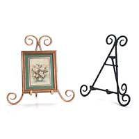   choice Metal Gold or Black Easel stand picture wreath decoration craft