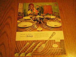 1956 1847 Rogers Bros Silverware Large Ad Heritage Pattern for Mother