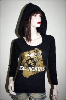 Rise Against Heavy Metal Rock DIY 3/4 Slv Hoodie Top