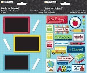 New TPC Studio BACK 2 SCHOOL Dome Stickers OR Mini Chalkboards