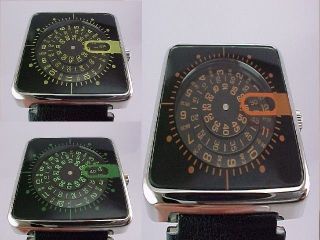   Jump Hour Digital Vintage Retro LED LCD era Lip Mythic Style Watch