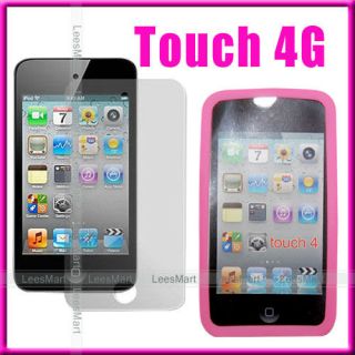 iPod Touch 4G 4th Gen SILICONE CASE + Screen Protector