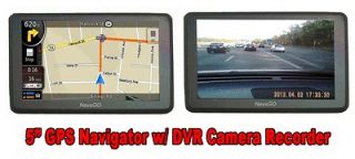 GPS Navigator w/DVR Camera Recorder Bluetooth Lifetime Free Maps 
