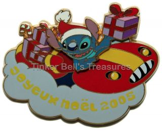 DISNEY Pin LE 1200 DLP   Stitch in Red Police Sled   Christmas 2005 