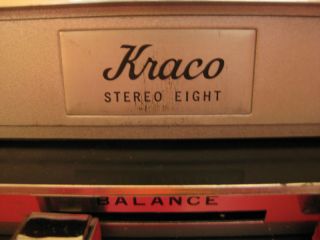 EIGHT TRACK TAPE PLAYER 8 Kraco KS 430 car vintage audio music stereo 