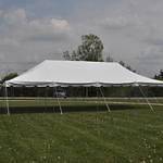 20x40 White Pole Tent Party Tents Wedding Event Frame Canopy Vinyl 