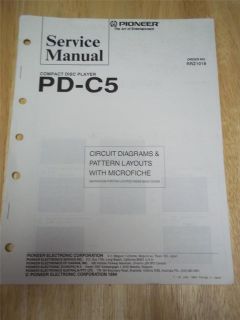 Pioneer Service Manual~PD C5 CD Compact Disc Player~Origina​l~Repair 