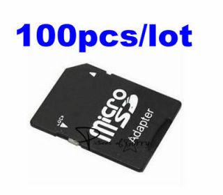 100 x TF Micro SD SDHC To SD Card Adapter Converter for camera on sale