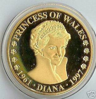 Newly listed PRINCESS DIANA   THE QUEEN OF HEARTS 24KT GOLD COIN NEW