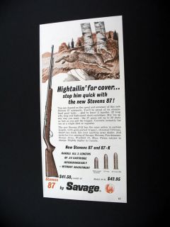 Savage Stevens 87 Automatic .22 22 Rifle 1961 print Ad