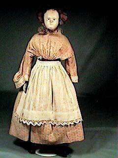 Early 18 French Papier Mache on Leather Body Mid 1800s