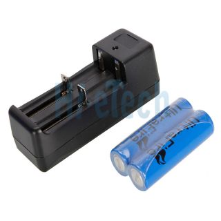   Blue UltraFire 3.7V 2400mAh 18650 Li ion rechargeable Battery+Charger