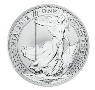 2012 Great Britain 1 Oz Silver Britannia £2 Ungraded Mint State BU 