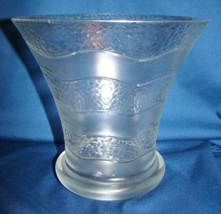 Webb Art Deco Glass Frosted Crystal Vase