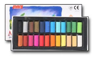   SALE 24 colors Non toxic Square Chalk Pastel Set Soft Drawing Crayons