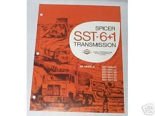 1971 Dana Spicer SST 6+1 Transmission Brochure