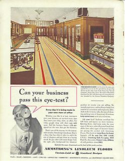 Armstrong Linoleum Floors Vintage 1940 Print Ad