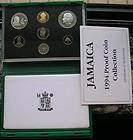 Jamaica 1994 Hemingway Mint Box Proof Set of 7 Coins,Very Rare
