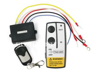   Wireless Remote Control Kit for Truck Jeep ATV Winch +Key Fob Remote
