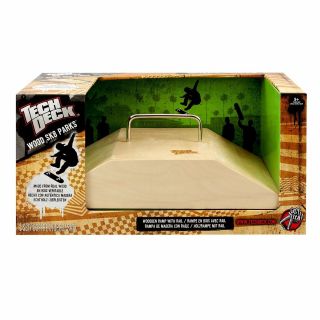 Tech Deck Wood Ramps Wooden Ramp With Rail *New*