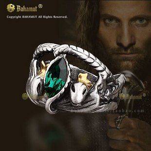 Lord of The Rings Aragons Ring Necklace Ring of Barahir  LOTR