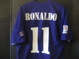 NWT Authentic Adidas 2002 Real Madrid RONALDO 3rd Reversible Jersey M 
