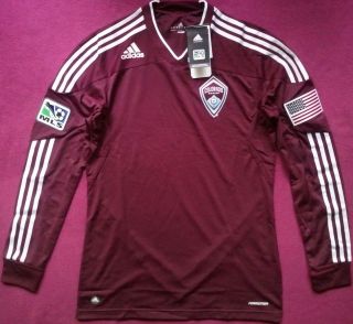   Adidas MLS Colorado Rapids Long Sleeve Authentic Home Jersey $120