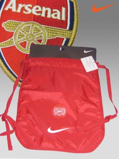 Nike ARSENAL Boys Football Drawstring Reversible Backpack Red