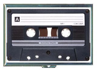 Vintage Audio Cassette Tape ID Holder, Cigarette Case or Wallet MADE 