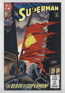 Rare DC COMIC Death of Superman #75 1st Print Hot Doomsday Classic NM 