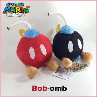 2X Super Mario Bros Plush Bob omb Bomb Soft Toy Doll Nintendo Stuffed 