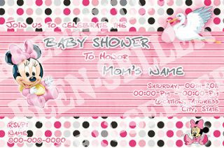 Baby Minnie Mouse Baby Shower Invitation       YOU PRINT